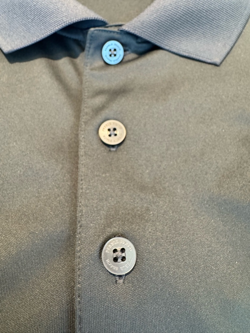 Pebble Beach Golf Links Polo shirt, Men’s Medium Gray Embroidered Logo - Picture 3 of 6